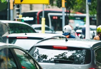 Heavy traffic in a city avenue
