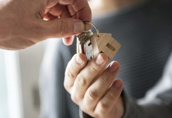 Asian family buy new house