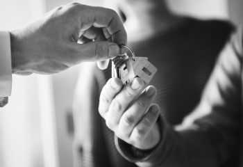 Asian family buying a new house